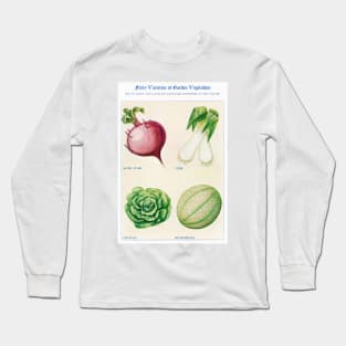 Garden Vegetable watercolor illustration (1915) Long Sleeve T-Shirt